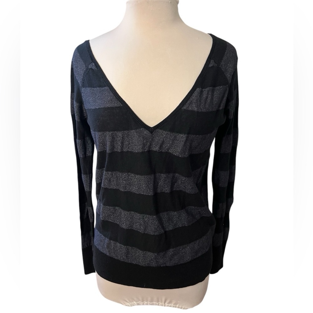 Free People Metallic Striped Sweater - Medium